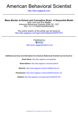 Mass Murder at School and Cumulative Strain