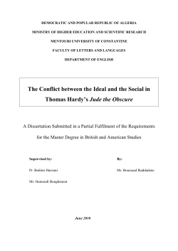 The Conflict between the Ideal and the Social in Thomas Hardy`s