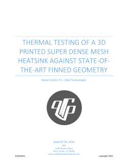 thermal testing of a 3D printed Super dense mesh heatsink against