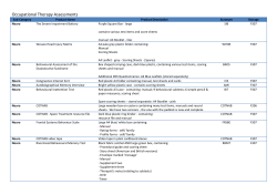 Occupational Therapy Assessments