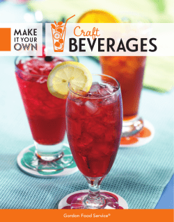 Specialty/Craft Beverages Recipe Guide | Gordon Food Service