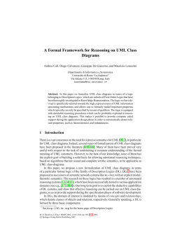 A Formal Framework for Reasoning on UML Class Diagrams