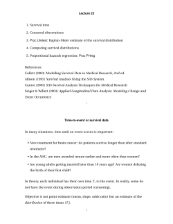 Proc Lifetest Proc PHreg