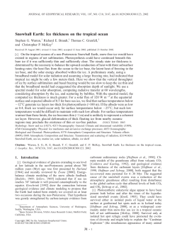 Snowball Earth: Ice thickness on the tropical ocean
