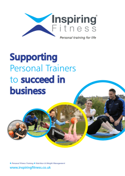Supporting Personal Trainers to succeed in