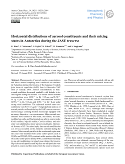 Horizontal distributions of aerosol constituents and their mixing