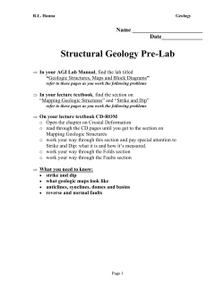 Date______________ Structural Geology Pre-Lab