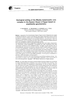 Geological setting of the Meatiq metamorphic core complex in the