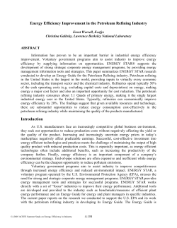 Energy Efficiency Improvement in the Petroleum Refining