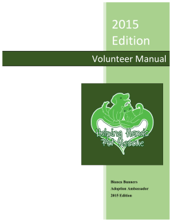 2015 Edition - Helping Hands Pet Rescue