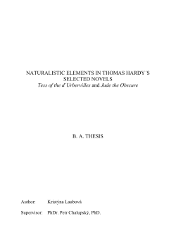 NATURALISTIC ELEMENTS IN THOMAS HARDY&acute;S SELECTED