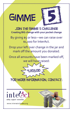 Join the Gimme 5 Challenge By giving $5 or less&mdash;we can raise