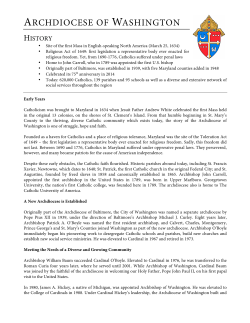 History - Archdiocese of Washington