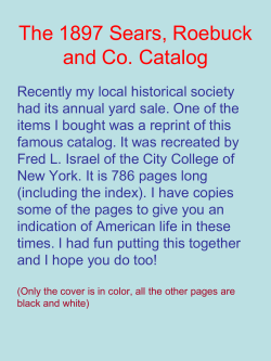 The 1897 Sears, Roebuck and Co. Catalog