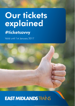 Our tickets explained - East Midlands Trains
