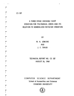 a three-stage variable -shift iteration for polynomial zeros and its
