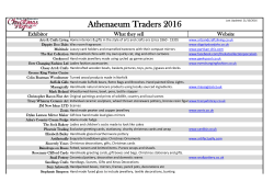 Athenaeum Traders 2016 - Bury St Edmunds Christmas Fayre