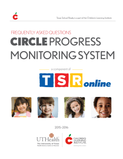 CIRCLE Progress Monitoring FAQ