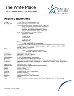 Poetic Conventions - Lone Star College