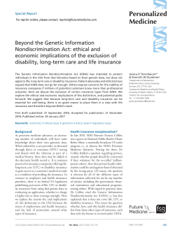 Beyond the Genetic Information Nondiscrimination Act: ethical and