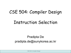 Instruction Selection