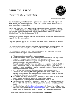 barn owl trust poetry competition