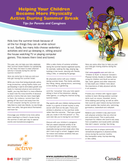 Helping Your Children Become More Physically Active