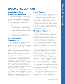 special regulations - Boy Scouts of America