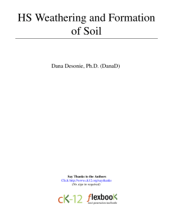 HS Weathering and Formation of Soil