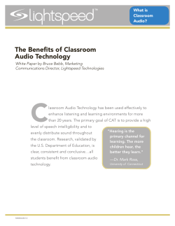 The Benefits of Classroom Audio Technology