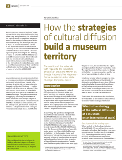 How the strategies of cultural diffusion build a museum territory