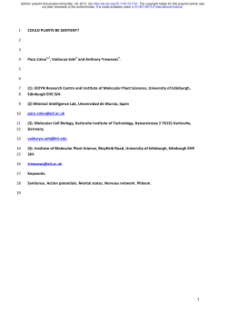 Could Plants Be Sentient?