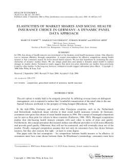 Elasticities of Market Shares and