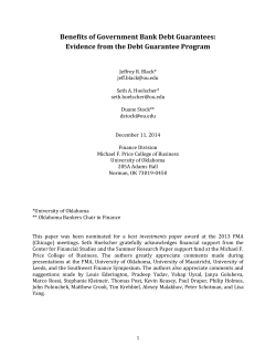 Benefits of Government Bank Debt Guarantees