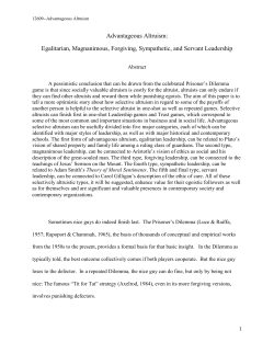 Advantageous Altruism - Rutgers Business School