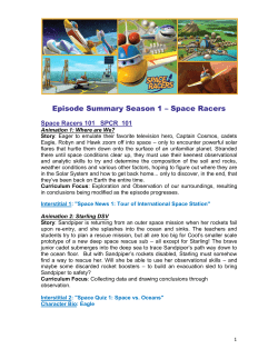 Episode Summary Season 1 &ndash; Space Racers