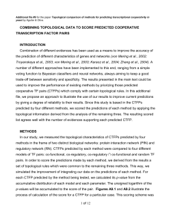 COMBINING TOPOLOGICAL DATA TO SCORE