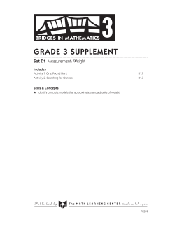 Grade 3 supplement - The Math Learning Center Catalog