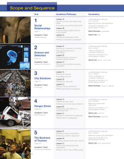 Level 3 Scope and Sequence