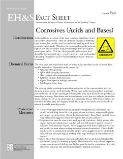 Corrosives Fact Sheet