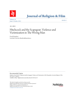 Hitchcock and the Scapegoat