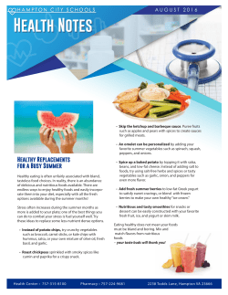 Health Notes - Hampton City Schools