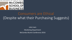 Consumers are Ethical (Despite what their Purchasing Suggests)