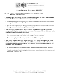 State Hearing Questions, 2016-17 - Ohio Center for Law