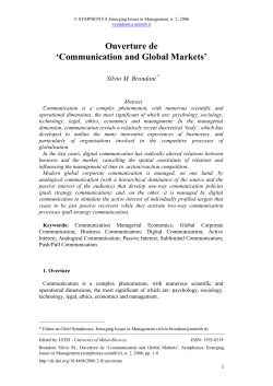 capitolo xi - Global Tourism in Global Markets