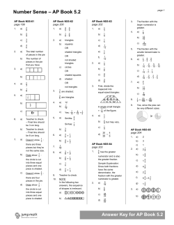 Number Sense &ndash; AP Book 5.2