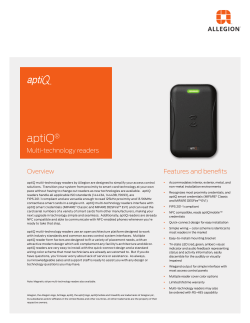 aptiQ Multi-Technology Readers Data Sheet