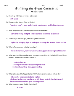 Building the Great Cathedrals VIDEO WORKSHEET