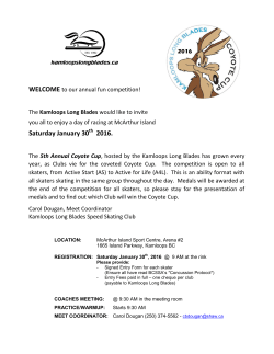 Saturday January 30 2016. - BC Speed Skating Association