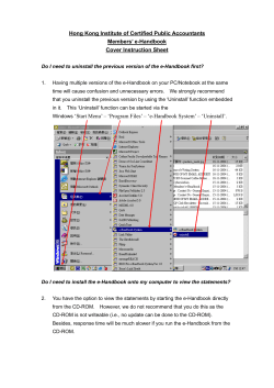 Important Notes on the New Version of e-Handbook